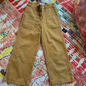 Everlane Wide Leg Crop Utility in Ochre